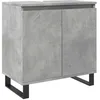 Image de vidaXL Armoire de Bain Gris béton 58x33x60 cm Bois d'ingénierie, Armoire, Armoire de Rangement de Salle de Bain, Armoire de Toilette