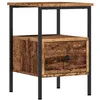 Image de vidaXL Table de Chevet Vieux Bois 34x36x50 cm Bois d’ingénierie, Table de Chevet, Meuble de Chambre à Coucher, Armoire latérale, Armoire