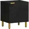 Image de vidaXL Table de chevet noir 40x33x46 cm bois de manguier solide