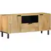Image de vidaXL Meuble TV marron 105x33x46 cm Bois massif de manguier