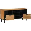 Image de vidaXL Unites TV avec tiroir Bois d'Acacia Massif 100 x 33,5 x 46 cm