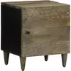 Image de vidaXL Table de chevet gris clair 40x33x46 cm bois de manguier solide