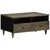 Image de vidaXL Table basse gris clair 80x54x40 cm bois massif de manguier