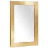 Image de vidaXL Miroir de Salle de Bain avec Miroir Noir et Or 50 x 2,5 x 70 cm, Miroir rectangulaire Moderne, décor Mural, Accessoire élégant pour Salle de Bain, Design Chic, Finition Brillante