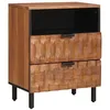 Image de vidaXL Cabinet de Chevet Marron 50 x 33 x 60 cm Bois de Mangue Massif, Rangement Chambre, Table de Nuit Chic, Meuble en Bois Massif, Petit Cabinet, Commode Pratique, tiroir spacieux