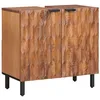 Image de vidaXL Meuble sous Lavabo de Salle de Bain Marron 62 x 33 x 58 cm, Accessoires de Salle de Bain, Forme rectangulaire, matériaux durables, pour Organiser, Facile à Nettoyer, Design stylé pour Un Usage