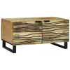 Image de vidaXL Table Basse Marron et Noir 80 x 50 x 40 cm Bois d'acacia Massif, Table Basse en Acacia, mobilier Moderne, Surface élégante et Durable, pièce d'accent compacte et Polyvalente