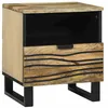 Image de vidaXL Cabinet de Chevet Marron 40 x 33 x 46 cm Bois d'acacia Massif, Meuble de Nuit Rustique, Solide et Pratique, Petit Rangement pour Chambre, Bois Massif, Table compacte