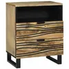 Image de vidaXL Cabinet de Chevet avec tiroir Marron 50 x 33 x 60 cm, Table de Nuit élégante, Meuble en Bois de Mangue, rangements compacts pour Chambre, Cabinet Pratique