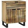 Image de vidaXL Cabinet de Chevet avec tiroir Marron 50 x 33 x 60 cm, Table de Nuit en Bois de Mangue, Meuble d'appoint Compact avec tiroir, Rangement Rustique pour la Chambre