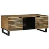Image de vidaXL Table Basse Marron et Noir 100 x 54 x 40 cm, Table Basse Moderne pour Salon, Bois Acacia résistant, Accent Contemporain, mobilier Indoor Pratique