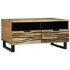 Image de vidaXL Table Basse Marron et Noir 80 x 54 x 40 cm Bois d'acacia Massif, Table Basse élégante, Moderne pour Votre Salon, Rangement Pratique, Design en Acacia, Style Minimaliste