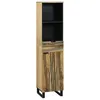 Image de vidaXL Cabinet de Salle de Bain avec étagère Marron 38 x 33 x 160 cm, Meuble de Salle de Bains Moderne, Rangement Compact, Finition texturée, Organisateur stylé, étagère Verticale.