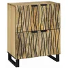 Image de vidaXL Buffet Marron 60 x 33 x 75 cm Bois de manguier Massif, Rangement Salon, Meuble en Bois de Mangue Rectangulaire, Décor Rustique, Solution Organisateur de Salle à Manger