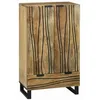 Image de vidaXL Buffet Marron 60 x 33 x 100 cm Bois de manguier Massif, Buffet Moderne pour Salon, Meuble de Rangement Rustique, Armoire Indoor Robuste, vaisselier avec étagères