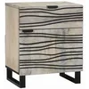 Image de vidaXL Cabinet de Chevet avec tiroir Blanc et Noir 50 x 33 x 60 cm, Table de Nuit Pratique, Solution de Rangement, Organisateur rectangulaire pour Petits espaces, déco Essentielle