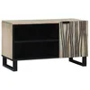 Image de vidaXL Unites TV Blanc 80 x 33 x 46 cm Bois d'ingénierie, Meuble de Salon Moderne, Support TV rectangulaire, Rangement en Bois, Gain de Place, Design Minimaliste