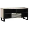 Image de vidaXL Unites TV avec tiroir Blanc 105 x 33 x 46 cm Bois d'ingénierie, Organisateur Salon, Meuble TV Moderne, Centre de Divertissement modulable, Table Console Gain de Place