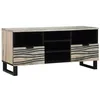 Image de vidaXL Unites TV avec tiroir Blanc 100 x 33 x 46 cm Bois d'ingénierie, Centre de Divertissement Moderne, Support TV en Bois rectangulaire, Design Minimaliste, Gain de Place dans Le Salon