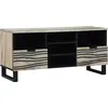 Image de vidaXL Unites TV avec tiroir Blanc 100 x 33 x 46 cm Bois d'ingénierie