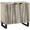 Image de vidaXL Meuble de Lavabo de Salle de Bain Blanc 62 x 33 x 58 cm, Meuble de Salle de Bain, Design Moderne, Rangement Durable, Armoire rectangulaire, Organisateur Compact pour chez soi