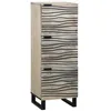 Image de vidaXL Meubles et étagères de Rangement pour médias Blanc et Noir, Buffet en Bois de Mangue, Solutions de Rangement rustiques, élégant Meuble de Salle à Manger, étagère écolo