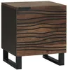 Image de vidaXL Cabinet de Chevet Noyer 40 x 33 x 46 cm Bois d'acacia Massif, Table de Chevet en Bois Rustique, veilleuse compacte avec Rangement, Style Cottage pour la Chambre