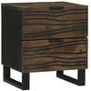 Image de vidaXL Cabinet de Chevet Noyer 40 x 33 x 46 cm Bois d'acacia Massif, Table de Nuit Rustique, Meuble Compact pour Chambre, Rangement en Bois, Organisateur, Accent