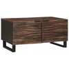 Image de vidaXL Table Basse Marron et Noir 80 x 50 x 40 cm Bois d'acacia Massif, Table Basse en Acacia, mobilier Moderne, Surface élégante et Durable, pièce d'accent compacte et Polyvalente