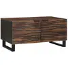 Image de vidaXL Table basse Marron et Noir 80 x 50 x 40 cm Bois d'acacia massif