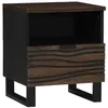 Image de vidaXL Cabinet de Chevet Noyer 40 x 33 x 46 cm Bois d'acacia Massif, Meuble de Nuit Rustique, Solide et Pratique, Petit Rangement pour Chambre, Bois Massif, Table compacte