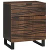 Image de vidaXL Cabinet de Chevet Noyer 50 x 33 x 60 cm Bois de manguier Massif, Table de Nuit Pratique, Solution de Rangement, Organisateur rectangulaire pour Petits espaces, déco Essentielle