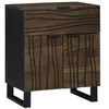 Image de vidaXL Cabinet de Chevet Noyer 50 x 33 x 60 cm Bois de manguier Massif, Table de Nuit en Bois de Mangue, Meuble d'appoint Compact avec tiroir, Rangement Rustique pour la Chambre
