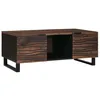 Image de vidaXL Table Basse Marron et Noir 100 x 54 x 40 cm, Table Basse Moderne pour Salon, Bois Acacia résistant, Accent Contemporain, mobilier Indoor Pratique