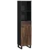 Image de vidaXL Cabinet de Salle de Bain avec étagère Marron 38 x 33 x 160 cm, Meuble de Salle de Bains Moderne, Rangement Compact, Finition texturée, Organisateur stylé, étagère Verticale.