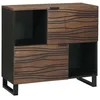Image de vidaXL Buffet Marron 80 x 33 x 75 cm Bois de manguier Massif, Rangement Salon, Buffet rectangulaire Rustique, Meuble d'intérieur Durable, Meuble texturé pour l'espace