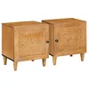 Image de vidaXL Cabinet de Chevet 2 pcs Marron Clair 40 x 33 x 46 cm, Salon, Table de Nuit Moderne, Table Basse stylée, Meubles minimalistes, Gain de Place, Rangement élégant