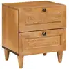 Image de vidaXL Cabinet de chevet avec tiroir Marron Clair 40 x 33 x 46 cm