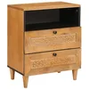 Image de vidaXL Cabinet de Chevet avec tiroir Marron Clair 50 x 33 x 62 cm, Rangement Acacia pour Chambre, Table de Nuit Rustique, Meuble Durable, Petit Organisateur