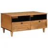 Image de vidaXL Table Basse Marron Clair 80 x 54 x 40 cm Bois d'acacia Massif, Table Basse Fonctionnelle, Bois d'Acacia Moderne, Élégante pour Salon, Style Minimaliste
