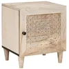 Image de vidaXL Cabinet de Chevet Beige 40 x 33 x 46 cm Bois d'acacia Massif, Salon, Table de Nuit Moderne, Table Basse stylée, Meubles minimalistes, Gain de Place, Rangement élégant
