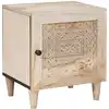 Image de vidaXL Cabinet de chevet Beige 40 x 33 x 46 cm Bois d'acacia massif