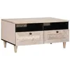 Image de vidaXL Table Basse Blanc 80 x 54 x 40 cm Bois d'acacia Massif, Table Basse Fonctionnelle, Bois d'Acacia Moderne, Élégante pour Salon, Style Minimaliste