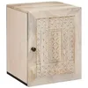 Image de vidaXL Cabinet de Salle de Bain avec Stockage Blanc 38 x 33 x 48 cm, Armoire de Salle de Bain Moderne, Design Rectangulaire, Finition Brillante, Rangement Compact, Organisateur Tendance
