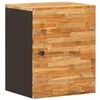 Image de vidaXL Cabinet de Salle de Bain Suspendu Naturel 38 x 33 x 48 cm, Salle de Bain, Armoire rectangulaire en Bois de Mangue, Rangement Mural, mobilier Compact, Chic Solution
