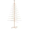 Image de VidaXL Arbre de Noël en Bois Massif de Pin pour Décoration - 210 cm, Sapin de Noël