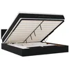 Image de vidaXL Cadre de lit Ottoman avec Matelas Noir 180x200 cm Velours, Cadre de lit, Cadre de lit rembourré, Cadre de lit Ottoman Simple