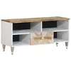 Image de vidaXL Meuble TV 100x33,5x46 cm Bois Massif de manguier, Banc TV, Meuble HiFi, Centre de Divertissement, Buffet TV, Meuble multimédia, Console TV