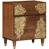 Image de vidaXL Cabinet de chevet avec porte Marron miel 50 x 33 x 60 cm