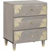 Image de vidaXL Cabinet de Chevet Gris 50 x 33 x 62 cm Bois de manguier Massif, Table de Chevet stylée, Cabinet Moderne, Rangement Pratique, Meuble Fonctionnel pour Chambre, décoration Chic